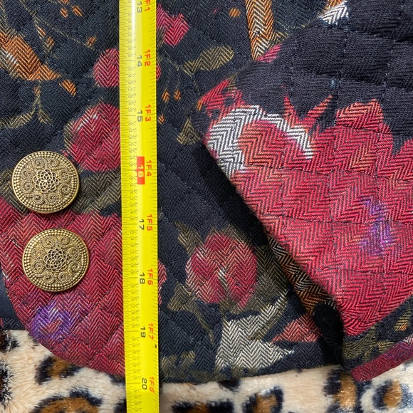 Vintage floral quilted crop blazer - Picture 4 of 4